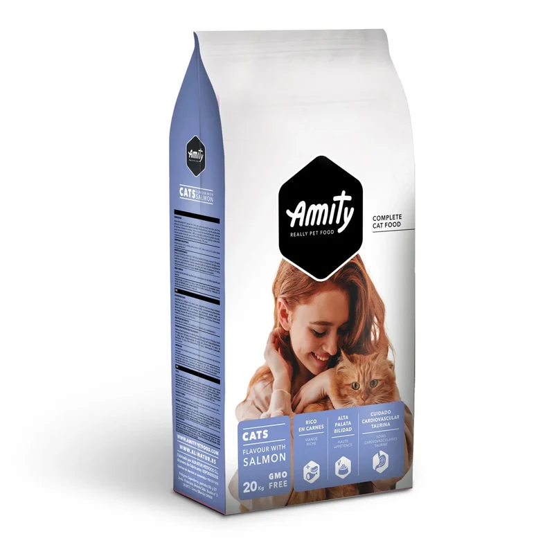 Amity Cats Salmon - Crocchette per Gatti Adulti al Salmone - Formato Risparmio 20 kg