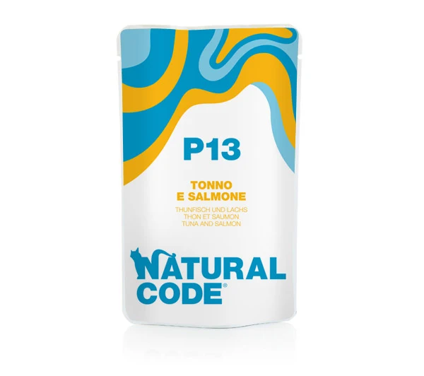 Natural Code Gatto Busta (P13) Adulto Tonno & Salmone 70 g