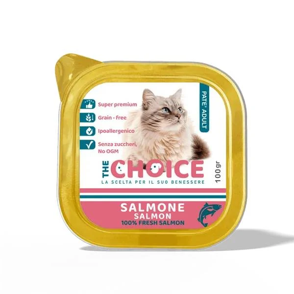 The Choice Paté al Salmone per Gatti Adulti - Alimento Umido - 100 g