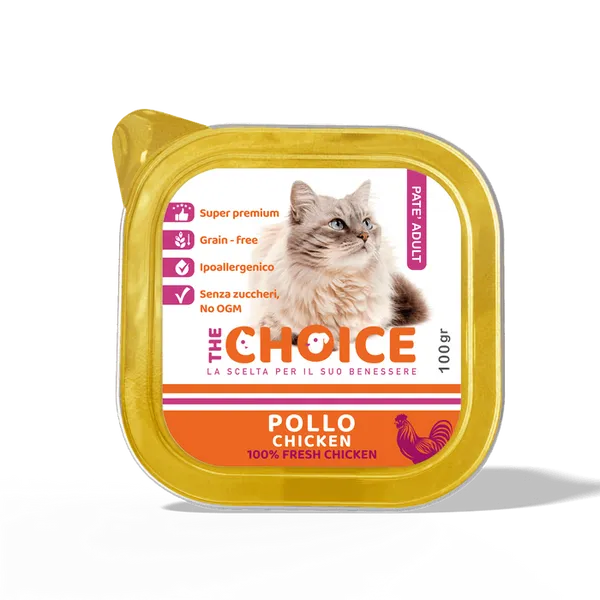 The Choice Paté al Pollo per Gatti Adulti - Alimento Umido - 100 g