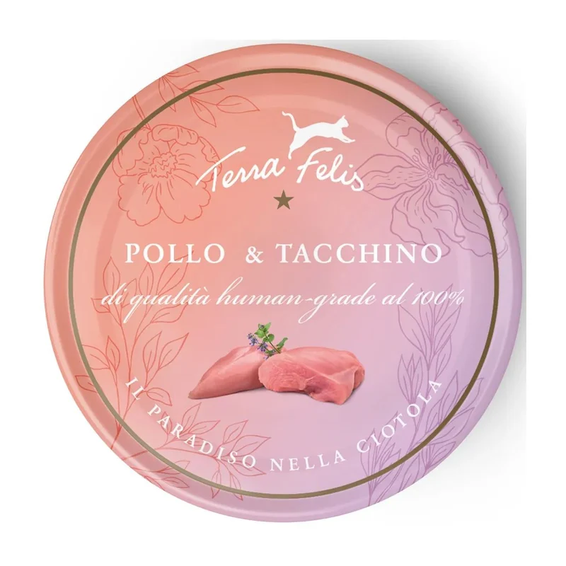 Terra Felis Pollo e Tacchino - Umido Grain Free per Gatti - 80 g