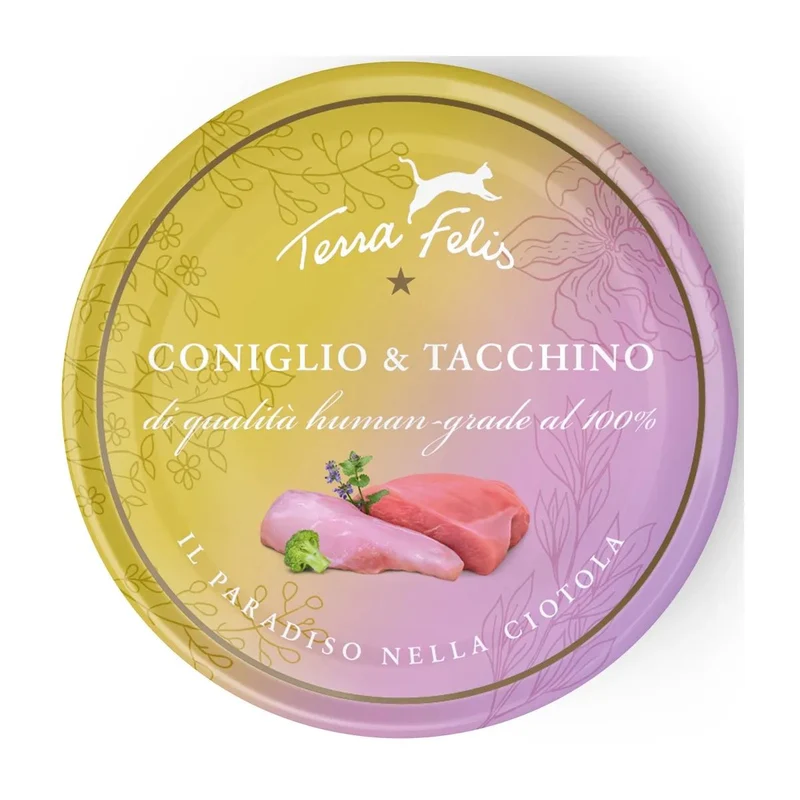Terra Felis Coniglio e Tacchino - Umido Grain Free per Gatti - 80 g