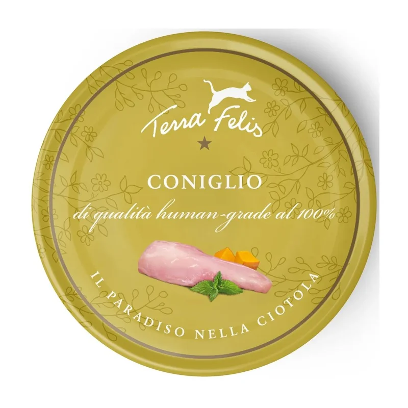 Terra Felis Coniglio - Umido Grain Free di Grado Umano per Gatti - 80 g