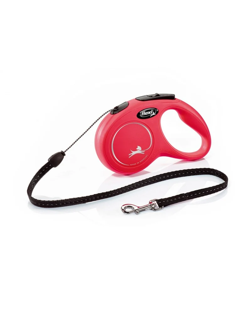 Guinzaglio Allungabile Flexi Classic S a Corda - 5m, Rosso
