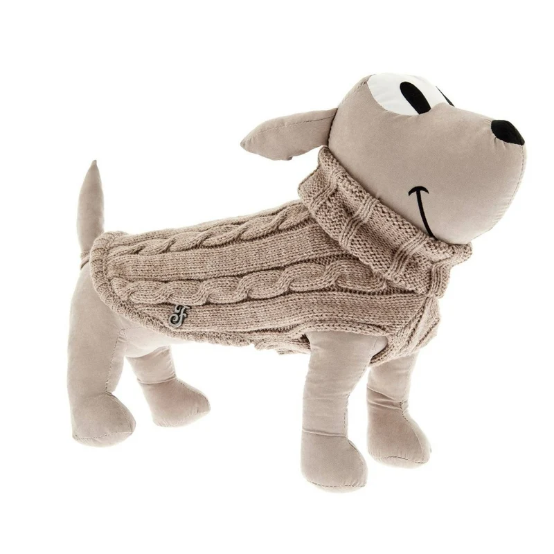 Maglioncino Dolcevita Abbraccio per Cani - Beige, Lunghezza 30 cm
