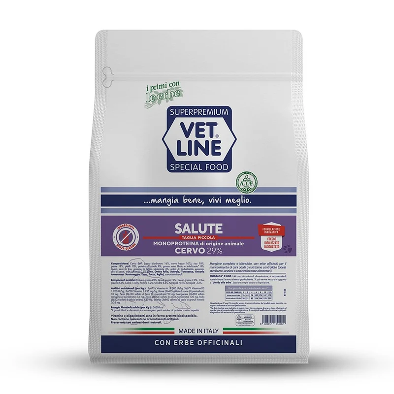 VETLINE CANE SALUTE MINI CERVO 12,5 KG