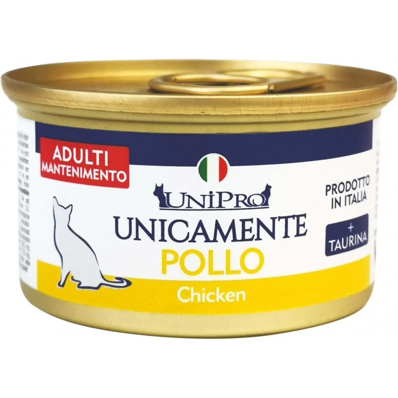 Cibo Umido Unipro Unicamente al Pollo per Gatti - 85g