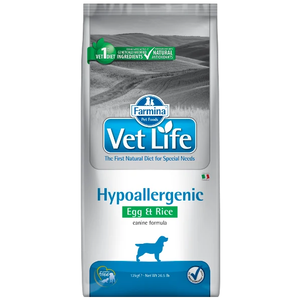 Farmina Vet Life Dog Hypoallergenic Uova e Riso - 12 kg