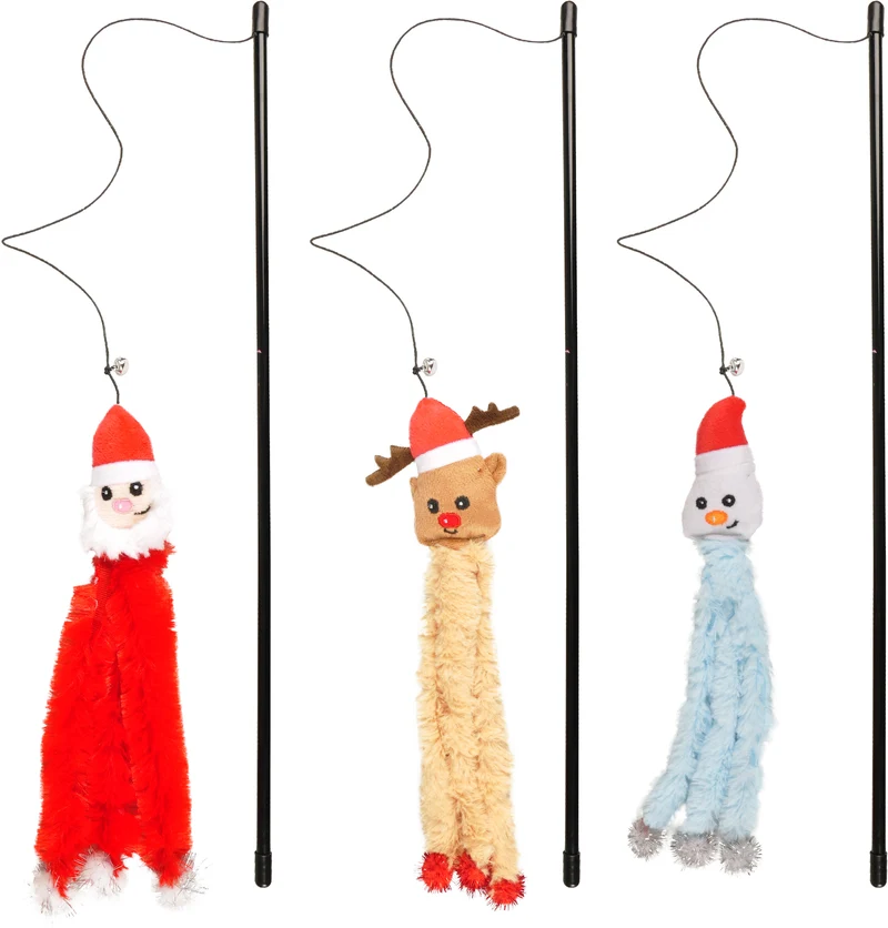 FLAMINGO XMAS GATTO GIOCO CANNA STUZZICAMICIO (fantasie assortite)