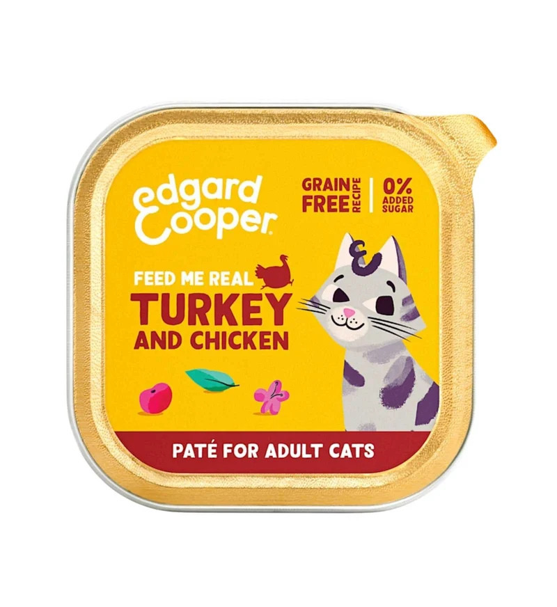 EDGARD & COOPER GATTO ADULTO PATE' TACCHINO E POLLO DA 85 GR