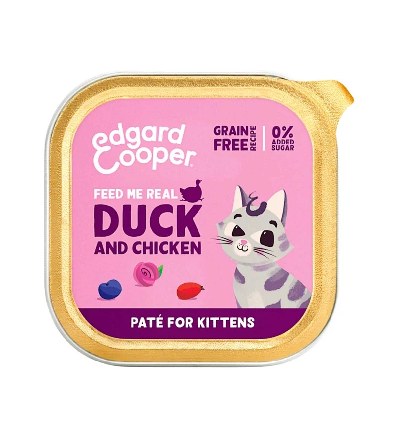 EDGARD & COOPER GATTO KITTEN PATE' ANATRA E POLLO DA 85 GR