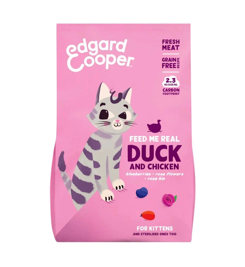 EDGARD & COOPER GATTO KITTEN ANATRA E POLLO FRESCHI