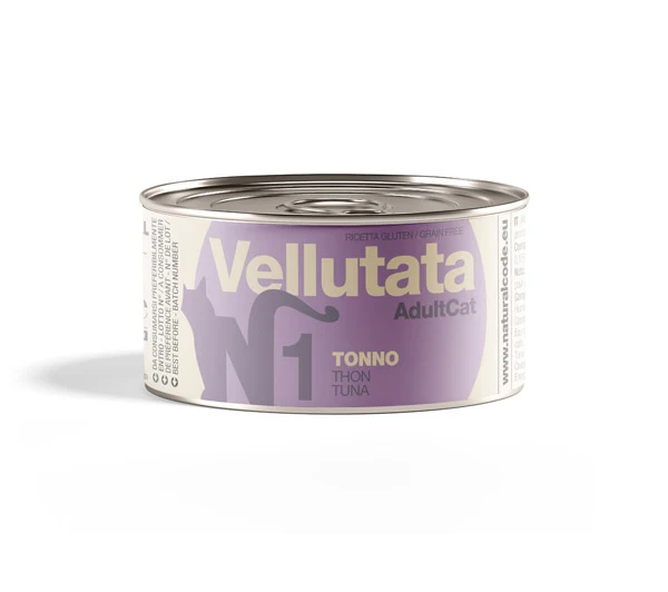 Natural Code Vellutata Lattine senza glutine per Gatti Adulti Crema Delicata 100% naturale 85g