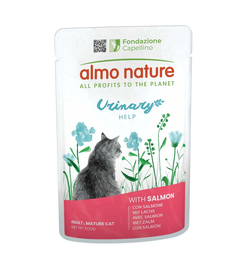 ALMO NATURE GATTO URINARY HELP CON SALMONE DA 70 GR IN BUSTA