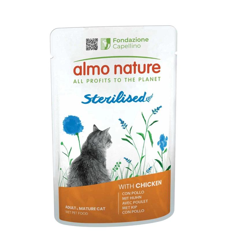 ALMO NATURE GATTO FUNCTIONAL STERILIZZATO CON POLLO DA 70 GR IN BUSTA