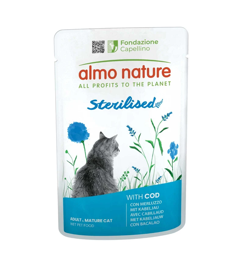 ALMO NATURE GATTO FUNCTIONAL STERILIZZATO CON MERLUZZO DA 70 GR IN BUSTA