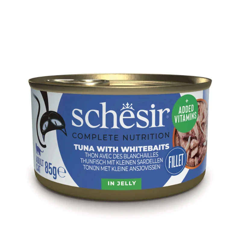 Schesir Tuna With Whitebaits In Jelly Adult Wet Cat Food 85G