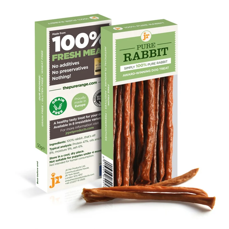 Jr Pet Products Pure Rabbit Sticks Dog Treats 50G