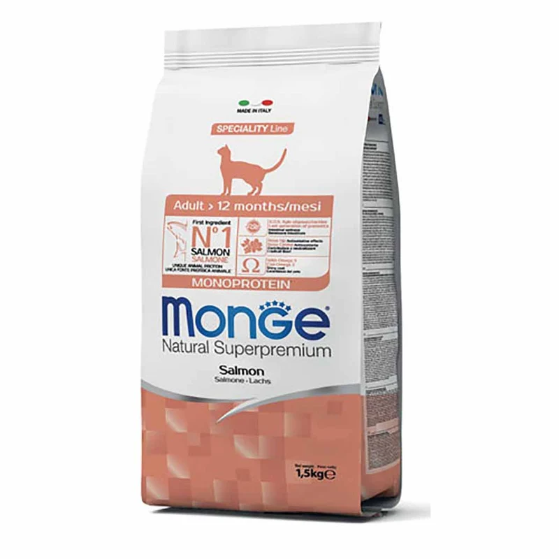 Alimento gatto Monge Natural Monoprotein Salmone