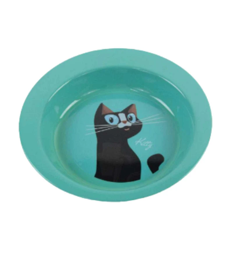 LEOPET GATTO CIOTOLA KITTY IN ACCIAIO INOXSMALTATO DA 300 ML