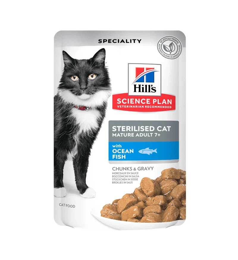 HILL'S SCIENCE PLAN GATTO MATURE STERILIZZATO PESCE DELL'OCEANO DA 85 GR IN BUSTA