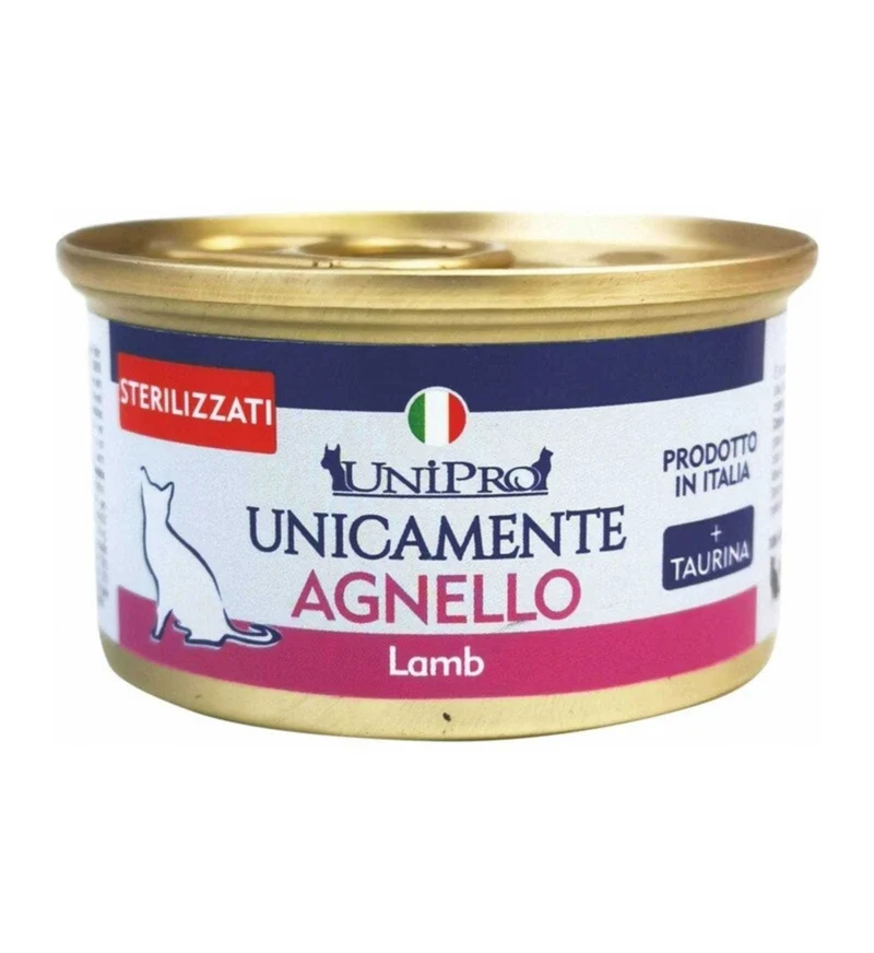 UNIPRO UNICAMENTE GATTO STERILIZZATO AGNELLO MONOPROTEICO 85 GR