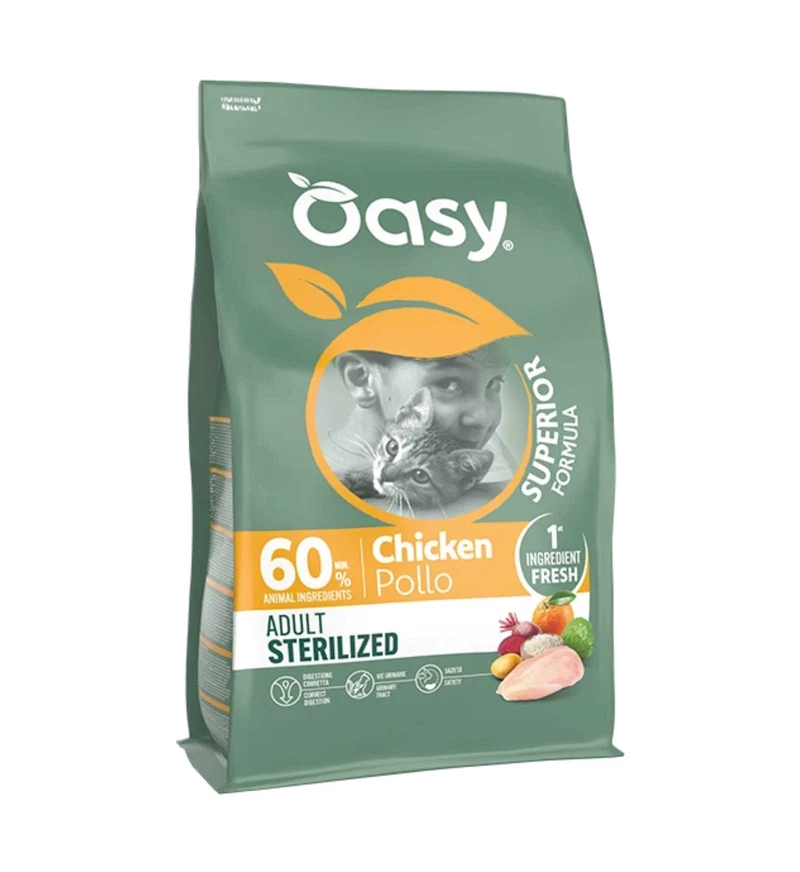 OASY SUPERIOR GATTO ADULT STERILIZED AL POLLO