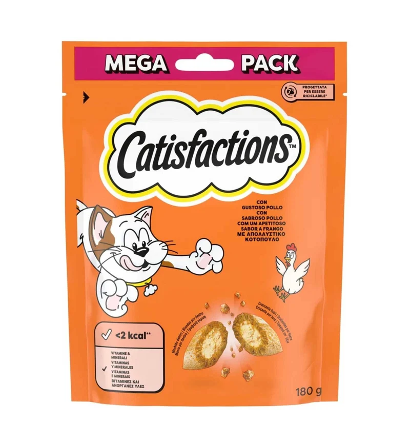 CATISFACTIONS GATTO SNACK MEGA PACK AL POLLO DA 180 GR
