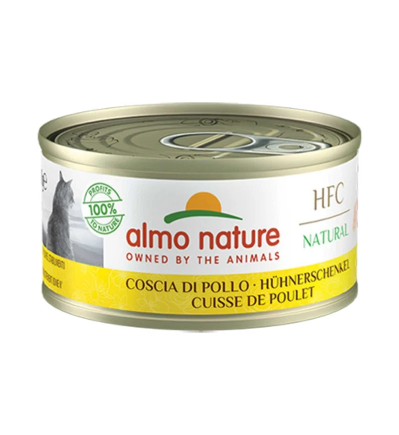 ALMO NATURE HFC GATTO NATURAL ADULT COSCIA DI POLLO IN LATTINA