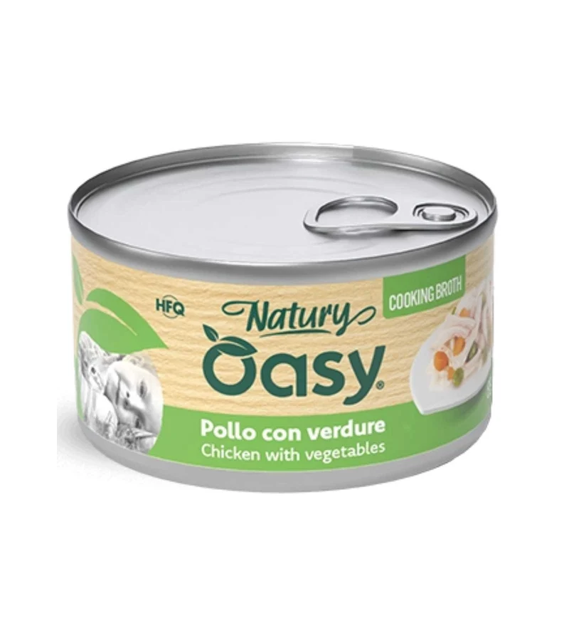 OASY NATURY GATTO POLLO CON VERDURE IN BRODO DA 85 GR IN LATTINA