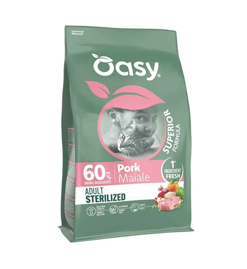 OASY SUPERIOR GATTO ADULT STERILIZED AL MAIALE