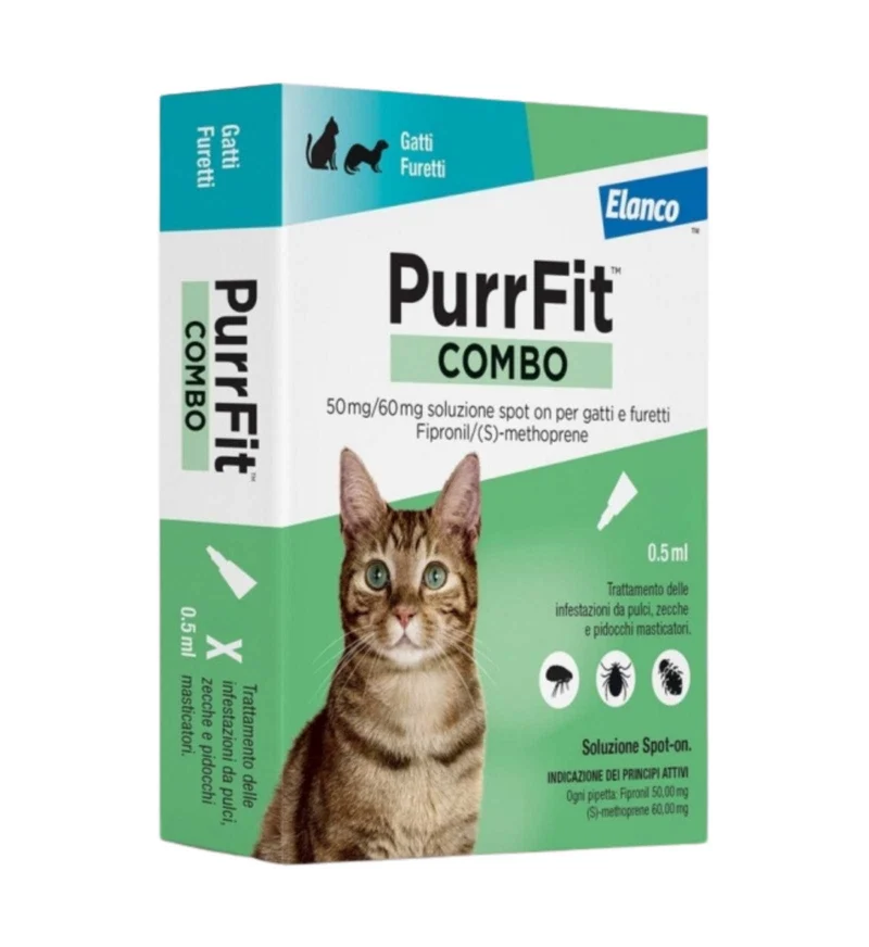 ELANCO PURRFIT COMBO SPOT ON PER GATTI E FURETTI DA 0,5 ML