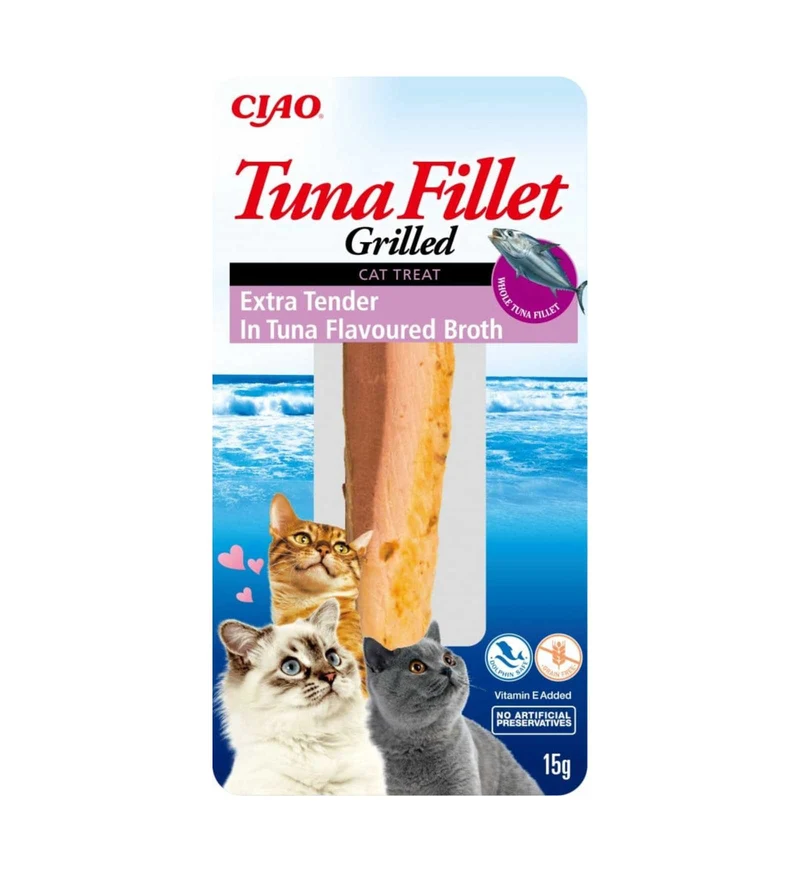 CIAO GRILLED GATTO SNACK EXTRA TENDER IN BRODO DI TONNO DA 15 GR