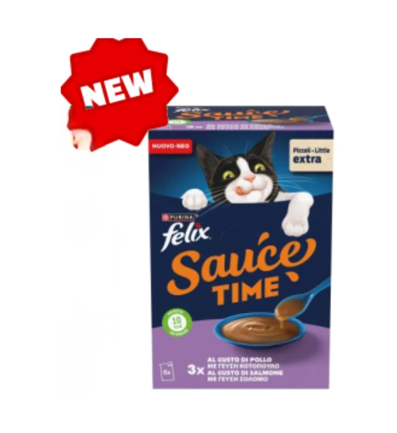PURINA FELIX GATTO SAUCE TIME POLLO E SALMONE 6 BUSTINE DA 40 GR