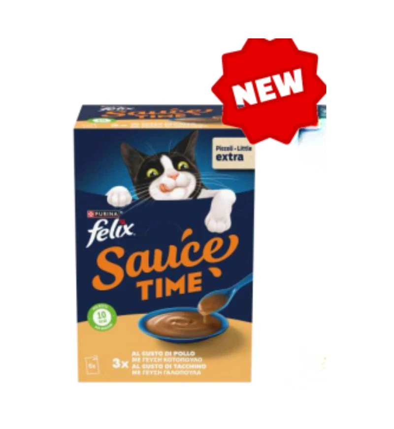 PURINA FELIX GATTO SAUCE TIME POLLO E TACCHINO 6 BUSTINE DA 40 GR