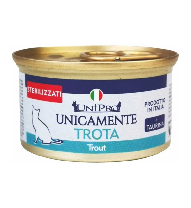 UNIPRO UNICAMENTE GATTO STERILIZZATO TROTA MONOPROTEICO 85 GR