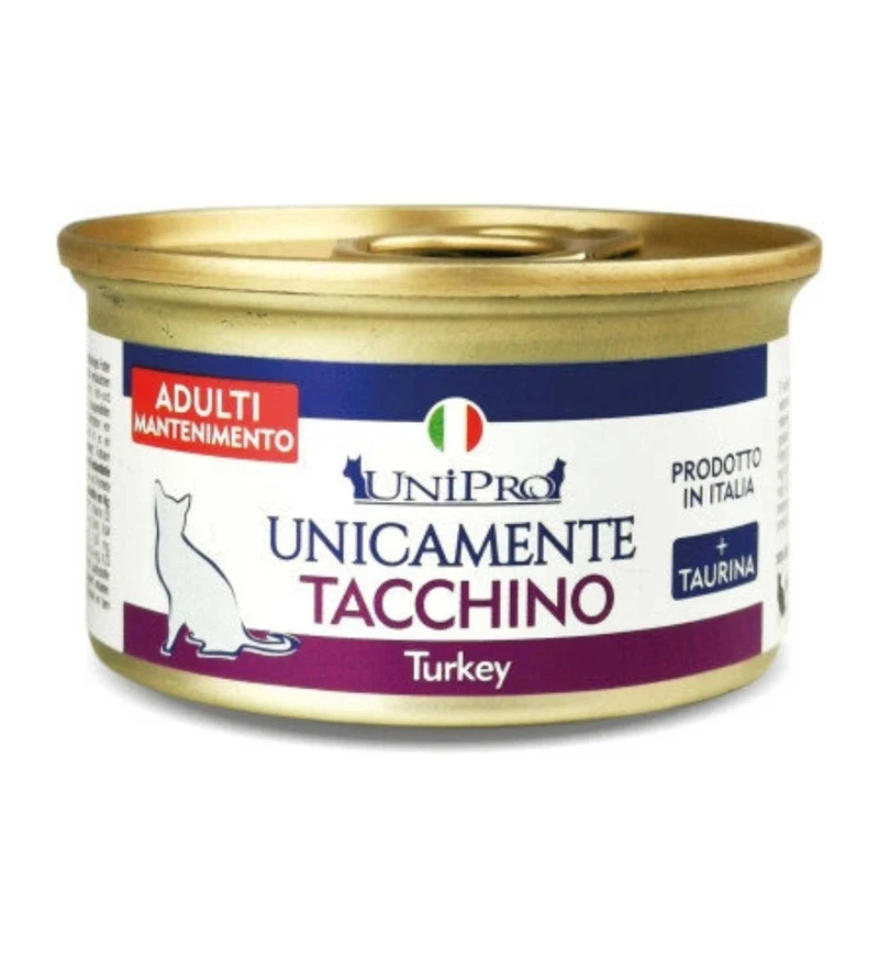 UNIPRO UNICAMENTE GATTO TACCHINO MONOPROTEICO 85 GR