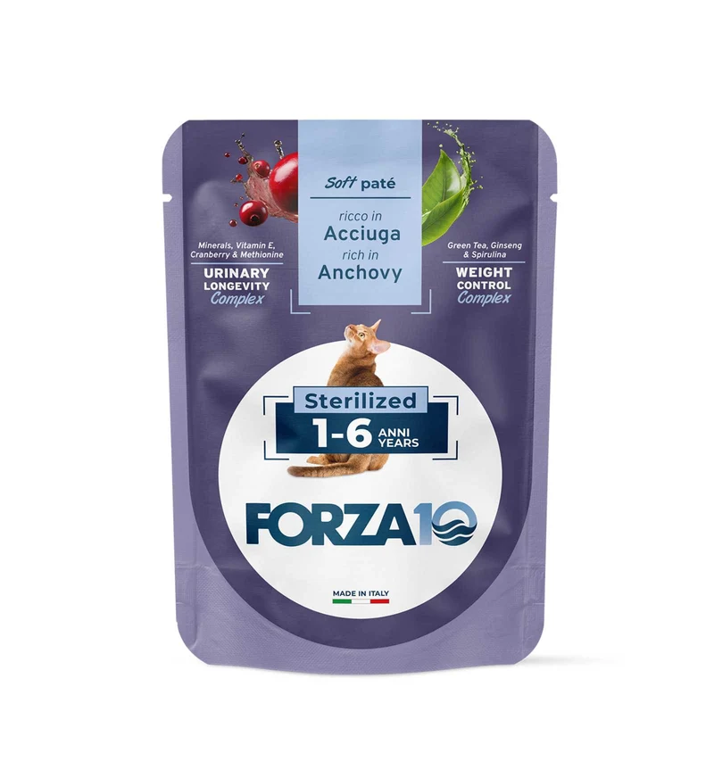 FORZA10 GATTO MAINTENANCE ADULT STERILIZZATO ACCIUGHE DA 80 GR IN BUSTA