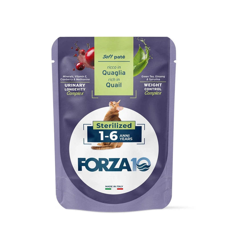 FORZA10 GATTO MAINTENANCE ADULT STERILIZZATO QUAGLIA DA 80 GR IN BUSTA