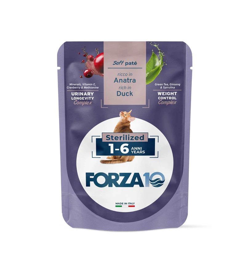 FORZA10 GATTO MAINTENANCE ADULT STERILIZZATO ANATRA DA 80 GR IN BUSTA