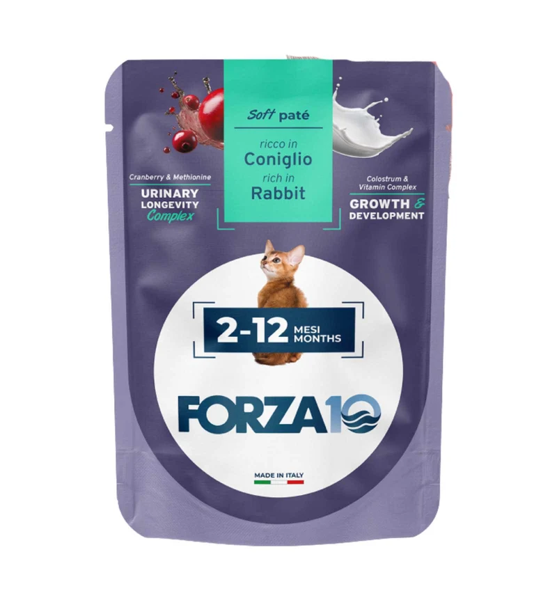 FORZA10 GATTO MAINTENANCE KITTEN CONIGLIO DA 80 GR IN BUSTA