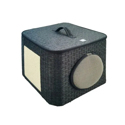 CUBO C/TIRAGRAFFI 34,5X34,5X30CM GRIGIO