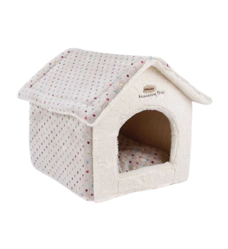FERRIBIELLA GATTO CASETTA MORBIDA 58 x 48 x 54 CM BEIGE