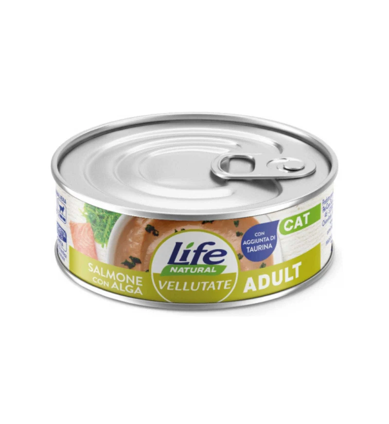 LIFEPETCARE GATTO VELLUTATE ADULT SALMONE CON ALGHE DA 70 GR