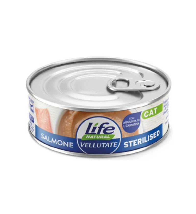 LIFEPETCARE GATTO VELLUTATE STERILIZZATO SALMONE DA 70 GR