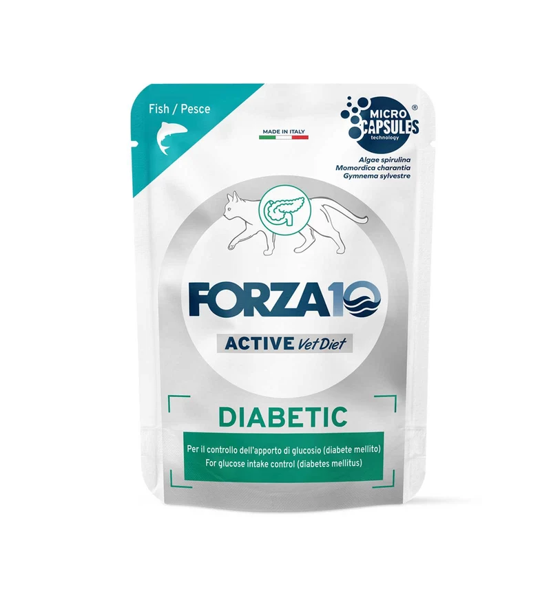 FORZA10 GATTO ACTIVE DIABETIC ADULT PESCE DA 80 GR IN BUSTA