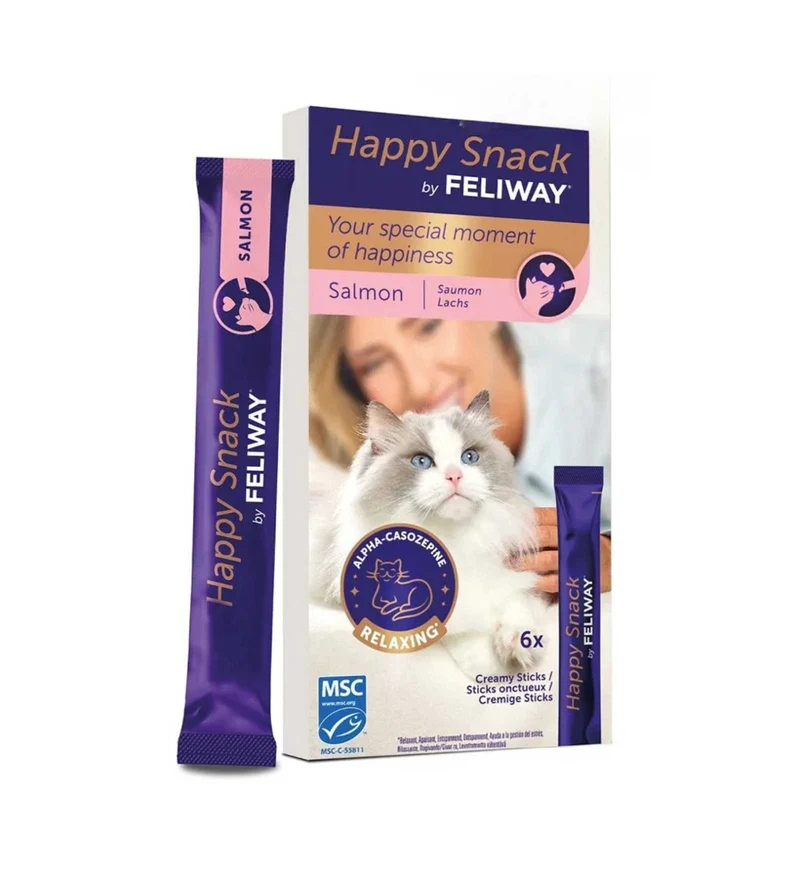 HAPPY SNACK FELIWAY AL SALMONE 6 STICKS