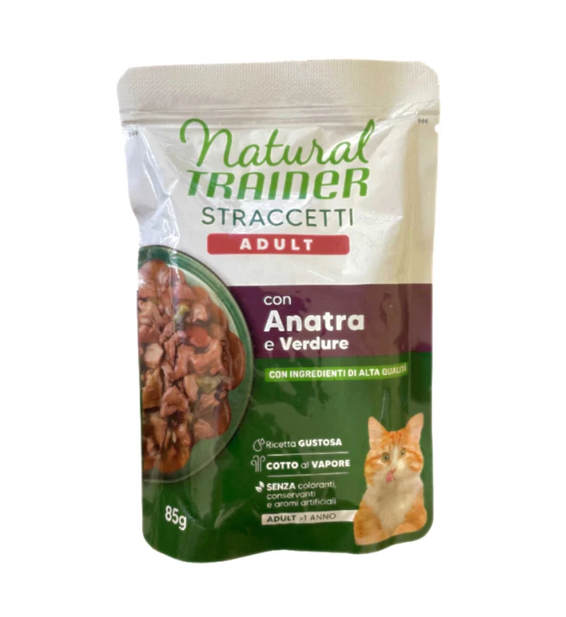 TRAINER GATTO NATURAL ADULT STRACCETTI ANATRA DA 85 GR