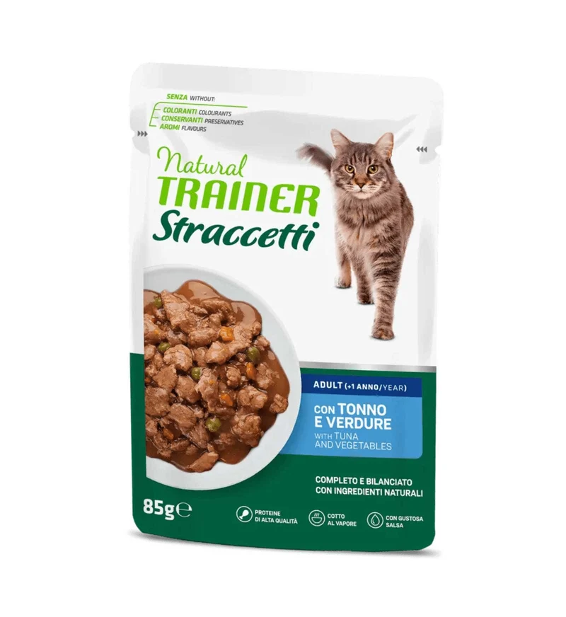 TRAINER GATTO NATURAL ADULT STRACCETTI TONNO DA 85 GR