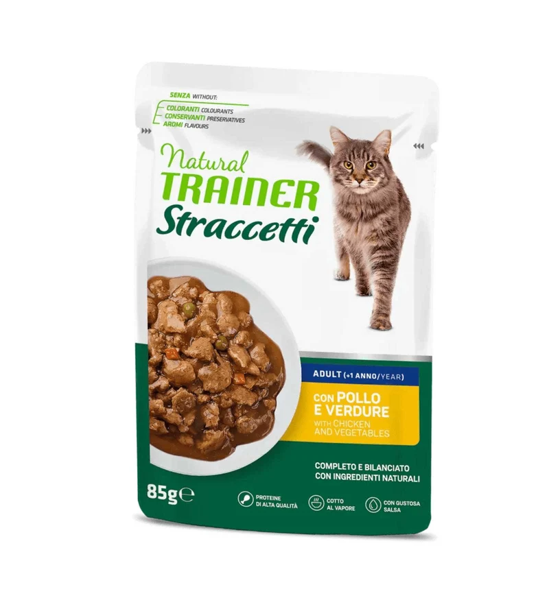 TRAINER GATTO NATURAL ADULT STRACCETTI POLLO DA 85 GR